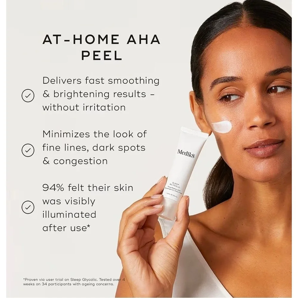 Medik8 Sleep Glycolic Time Release AHA Overnight At-Home Peel 1.0oz 30ml NEW‎